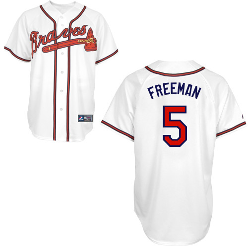 Freddie Freeman #5 Youth Baseball Jersey-Atlanta Braves Authentic Home White Cool Base MLB Jersey